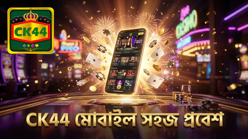 CK44 প্ল্যাটফর্মে মোবাইল থেকে সহজে অন্ধর বাহার লাইভ খেলা যায়।