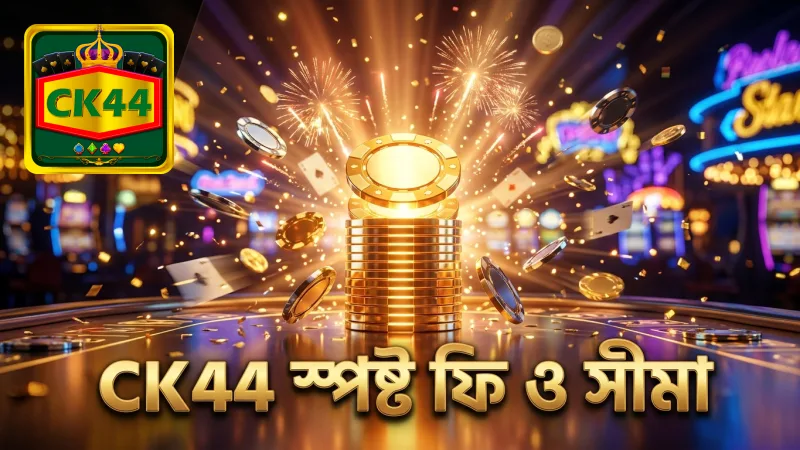 CK44 প্ল্যাটফর্মে স্বচ্ছ ফি এবং বাজি সীমার বিস্তারিত তথ্য।