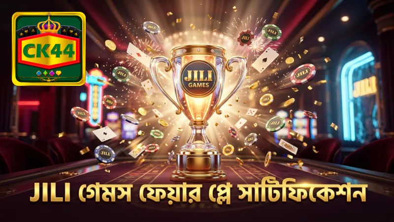 ফেয়ার প্লে সার্টিফিকেশন নিশ্চিত করে JILI গেমসের বিশ্বস্ততা।